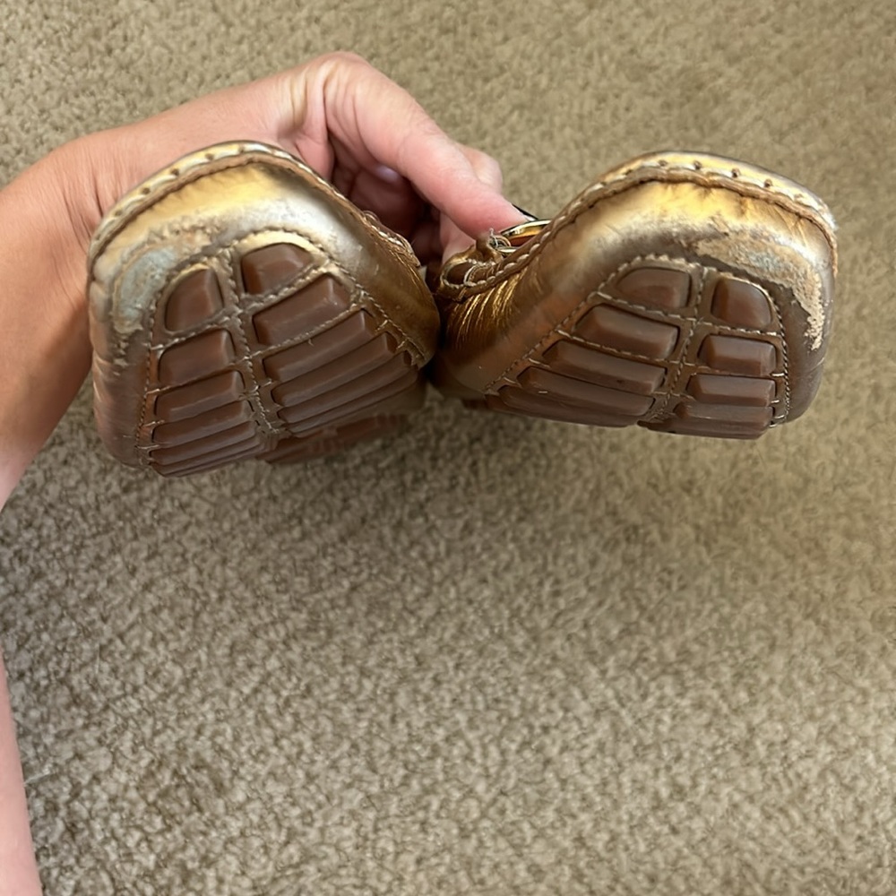 Gucci Bronze Metallic Bamboo Drivers 7 - Picture 4 of 10